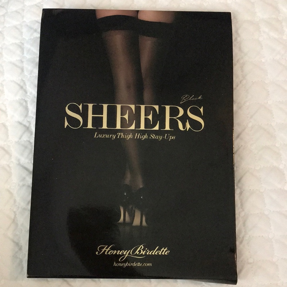 NWT Honey Birdette Black Sheers Medium